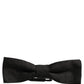 Dolce & Gabbana Men Black 100% Silk Adjustable Neck Papillon Bow Tie