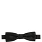 Dolce & Gabbana Men Black 100% Silk Adjustable Neck Papillon Bow Tie