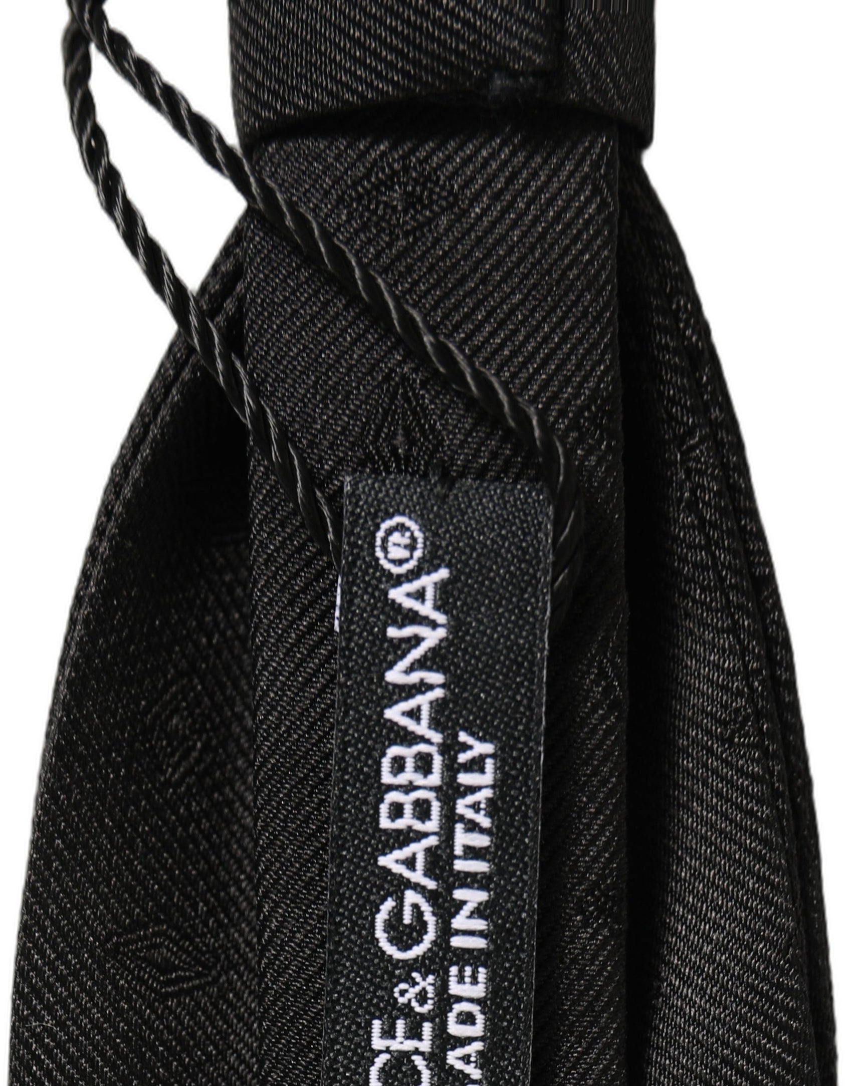 Dolce & Gabbana Men Black 100% Silk Adjustable Neck Papillon Bow Tie