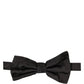 Dolce & Gabbana Men Black 100% Silk Adjustable Neck Papillon Bow Tie