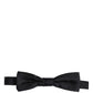 Dolce & Gabbana Men Black 100% Silk Adjustable Neck Papillon Bow Tie