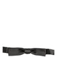 Dolce & Gabbana Men Black 100% Silk Adjustable Neck Papillon Bow Tie