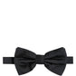 Dolce & Gabbana Men Black 100% Silk Adjustable Neck Papillon Bow Tie