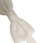 Dolce & Gabbana Men Off White Silk Adjustable Neck Papillon Bow Tie