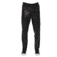 Trussardi Black Lamb Leather Men Pant