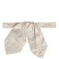 Dolce & Gabbana Men Ivory Paisley SIlk Adjustable Neck Papillon Bow Tie