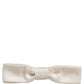 Dolce & Gabbana Men White 100% Silk Adjustable Neck Papillon Bow Tie