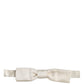 Dolce & Gabbana Men White 100% Silk Adjustable Neck Papillon Bow Tie
