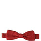 Dolce & Gabbana Men Red Polka Dot Silk Adjustable Neck Papillon Bow Tie