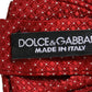 Dolce & Gabbana Men Red Polka Dot Silk Adjustable Neck Papillon Bow Tie