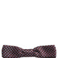 Dolce & Gabbana Blue Burgundy Woven Adjustable Neck Papillon Bow Tie