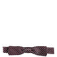 Dolce & Gabbana Blue Burgundy Woven Adjustable Neck Papillon Bow Tie