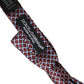 Dolce & Gabbana Blue Burgundy Woven Adjustable Neck Papillon Bow Tie