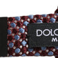 Dolce & Gabbana Blue Burgundy Woven Adjustable Neck Papillon Bow Tie