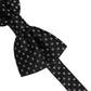 Dolce & Gabbana Men Black Patterned Adjustable Neck Papillon Bow Tie