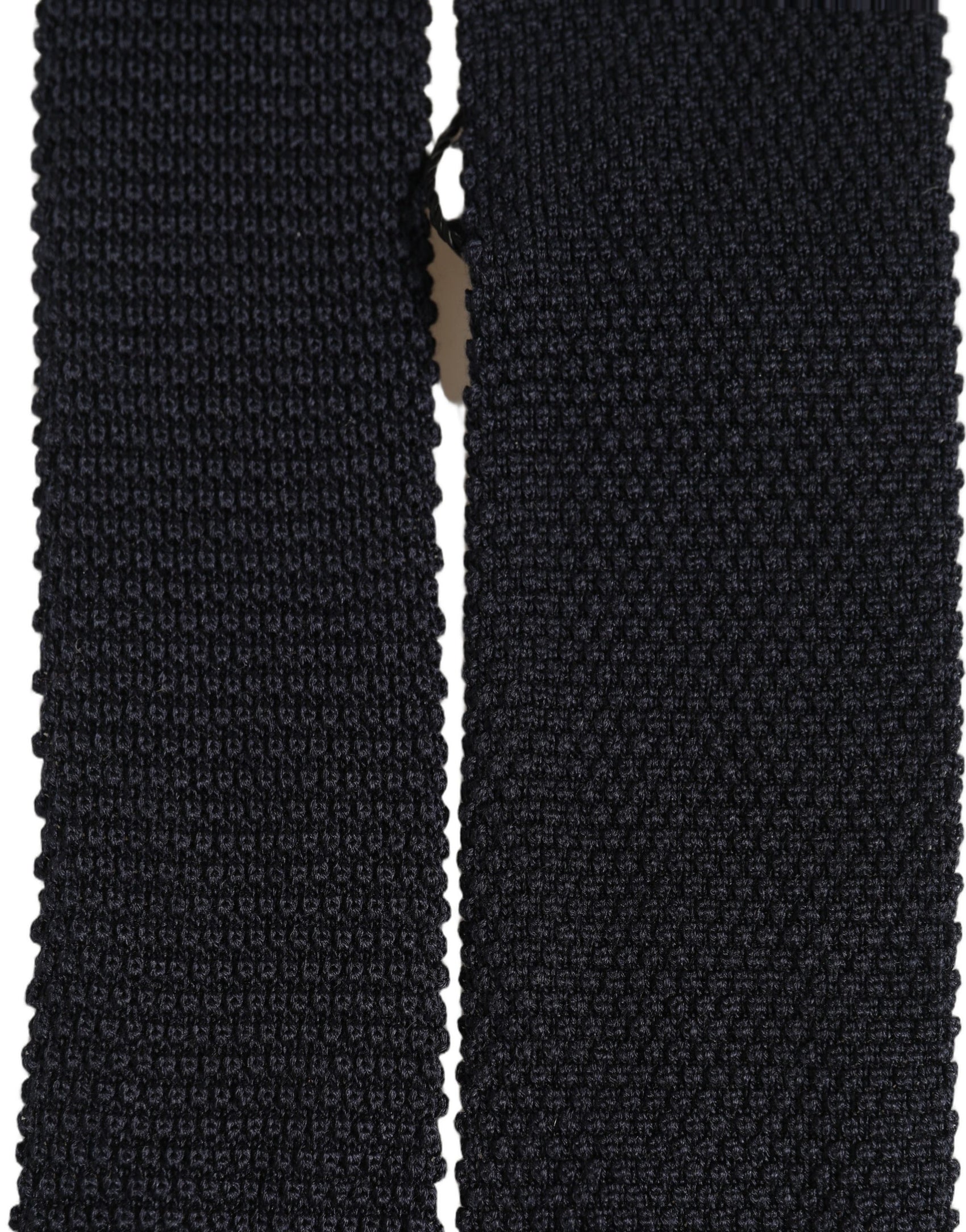 Dolce & Gabbana Men Black 100% Silk Adjustable Men Tied Necktie Tie