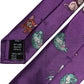 Dolce & Gabbana Men Purple Animal Print Adjustable Tied Necktie Tie