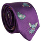 Dolce & Gabbana Men Purple Animal Print Adjustable Tied Necktie Tie