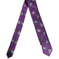 Dolce & Gabbana Men Purple Animal Print Adjustable Tied Necktie Tie