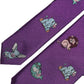 Dolce & Gabbana Men Purple Animal Print Adjustable Tied Necktie Tie