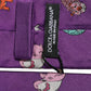 Dolce & Gabbana Men Purple Animal Print Adjustable Tied Necktie Tie