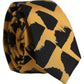 Dolce & Gabbana Men Black Yellow Patterned Adjustable Tied Necktie Tie