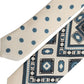 Dolce & Gabbana Men Off White Blue Geometric Adjustable Tied Necktie Tie