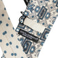 Dolce & Gabbana Men Off White Blue Geometric Adjustable Tied Necktie Tie