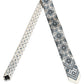 Dolce & Gabbana Men Off White Blue Geometric Adjustable Tied Necktie Tie