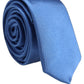Dolce & Gabbana Men Blue 100% Silk Satin Adjustable Tied Necktie Tie