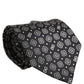 Dolce & Gabbana Men Black DG Logo 100% Silk Adjustable Tied Necktie Tie
