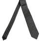 Dolce & Gabbana Men Black DG Logo 100% Silk Adjustable Tied Necktie Tie