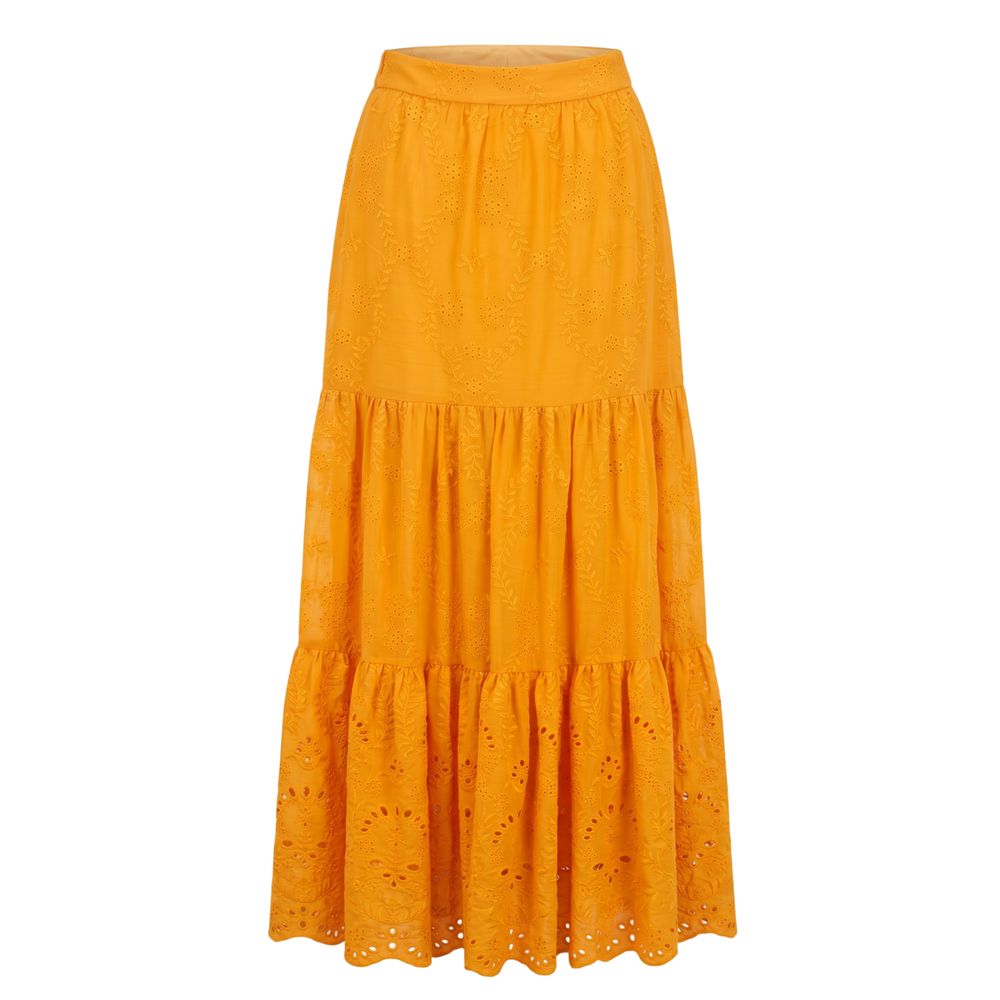 Trussardi Jeans Orange Polyester Women's Skirt
