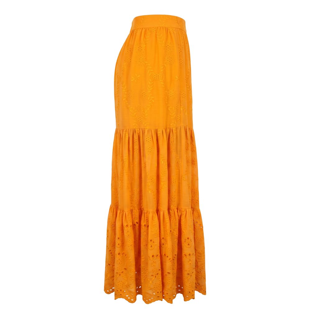 Trussardi Jeans Orange Polyester Women's Skirt