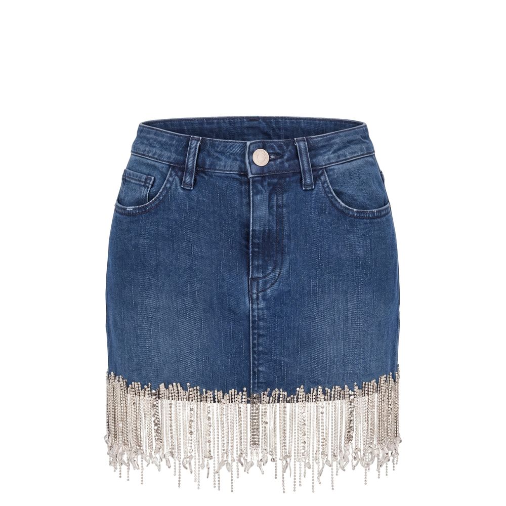 Trussardi Jeans Blue Denim Women Skirt