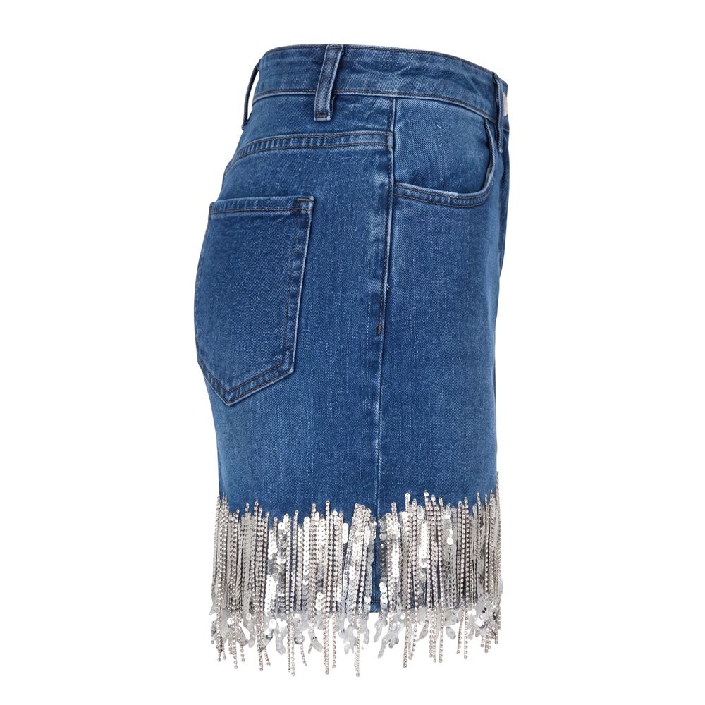 Trussardi Jeans Blue Denim Women Skirt