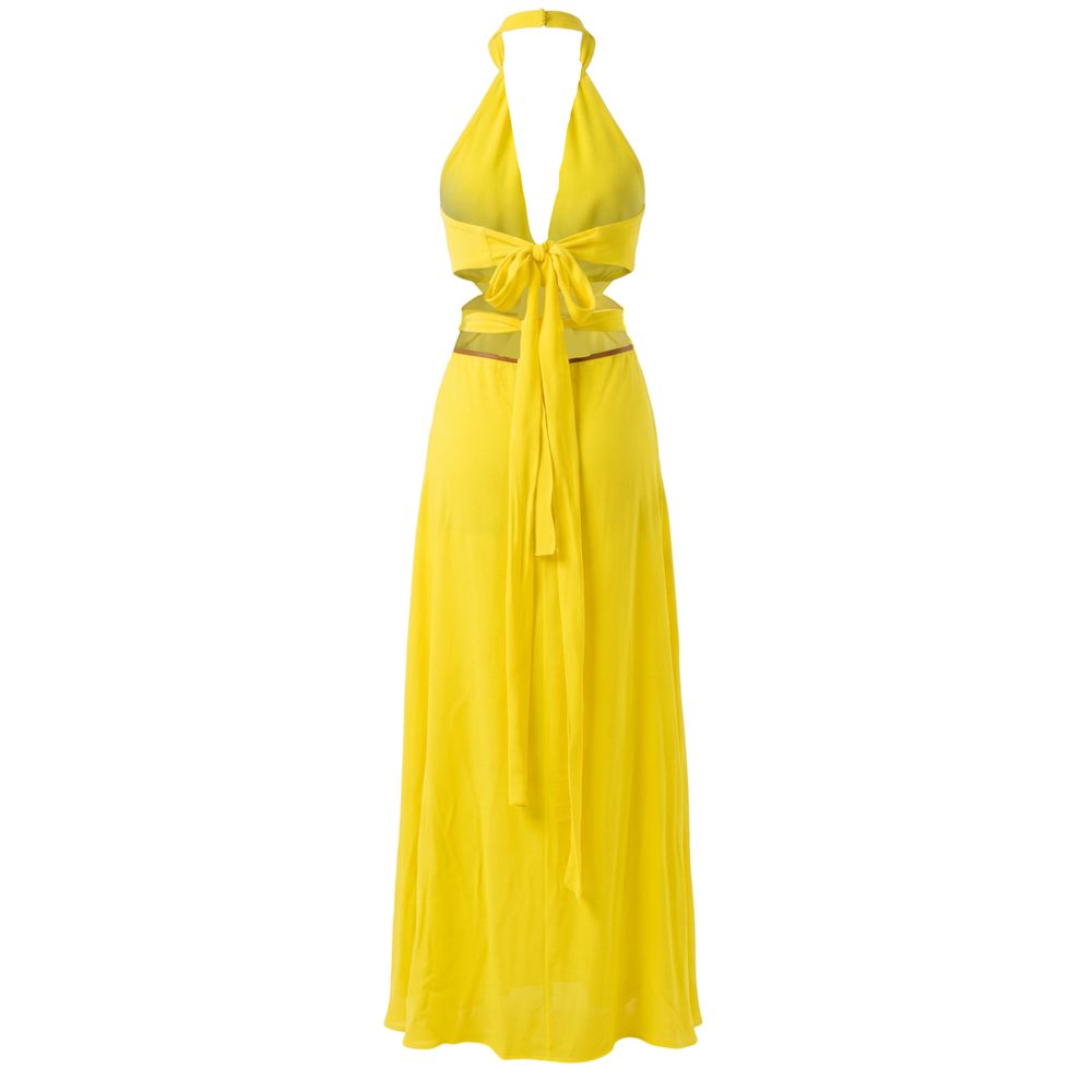 Trussardi Yellow Viscose Women Dress