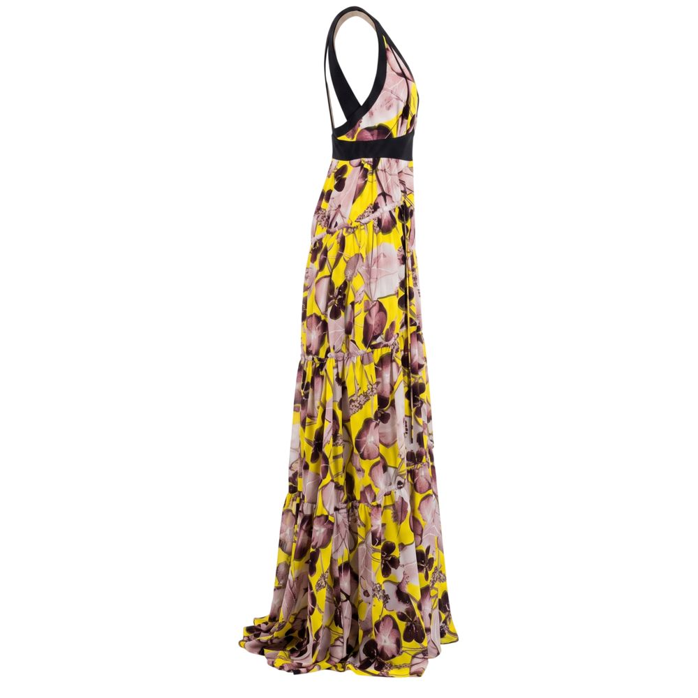 Trussardi Yellow Silk Women Dress