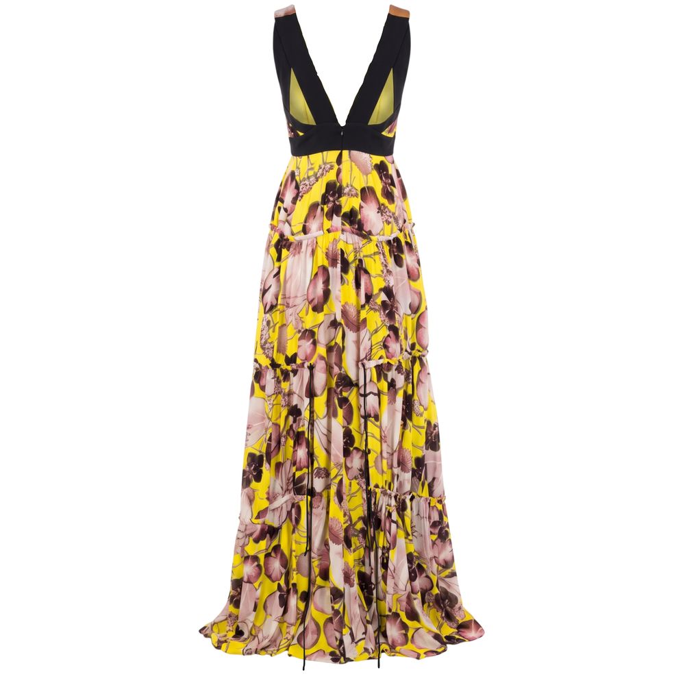 Trussardi Yellow Silk Women Dress