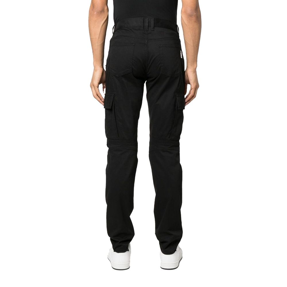 Balmain Black Cotton Cargo Pants