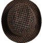 Dolce & Gabbana Brown Checkered Wool Tweed Fedora Capello Hats