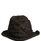 Dolce & Gabbana Gray Melange Blended Textured Tweed Capello Hat