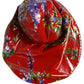 Dolce & Gabbana Glossy Red Floral Wide Brim Bucket Capello Hat