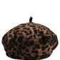 Dolce & Gabbana Brown Leopard French Style Beret Capello Hat