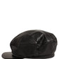 Dolce & Gabbana Black Lambskin Leather Newsboy Capello Hat