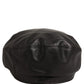Dolce & Gabbana Black Lambskin Leather Newsboy Capello Hat