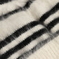 Dolce & Gabbana Black White Striped Angora Knitted Beanie One Size Hat