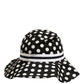 Dolce & Gabbana Black White Polka Dot Cotton Bucket Capello Hat