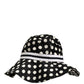 Dolce & Gabbana Black White Polka Dot Cotton Bucket Capello Hat