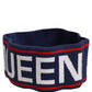 Dolce & Gabbana Navy Blue Wool Knitted D&G Queen Head Band One Size Hat